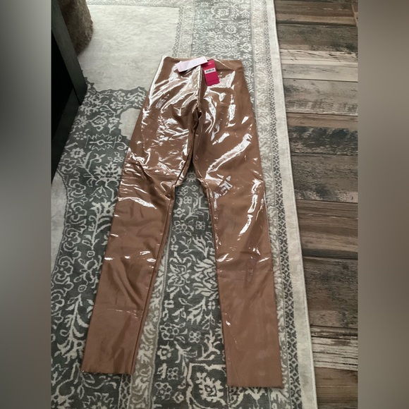 Commando Pants - Commando Cocoa Faux Patent Leather Leggings XS